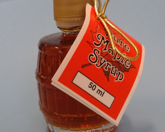 Maple Syrup - Glass Barrel 50 ML - Made by Baer Brothers Maple