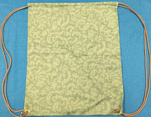 Green Paisley Print Drawstring Gym Bag made by Brenneman's Quilt & Sew