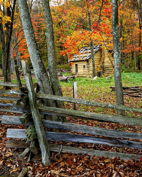Ron Bruner's - Somerset Historical Center Settlers Cabin - Somerset County Photo Note Cards - 6 pkg