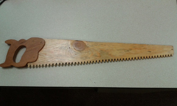Handmade Decorative Wooden Saw  - Turkey Duster Game Calls